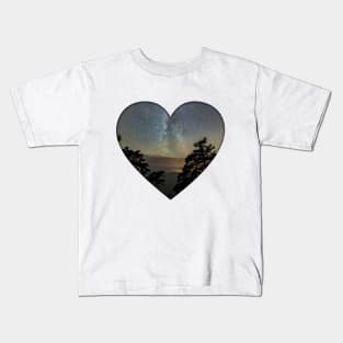 heart space valentines day gift t-shirt Kids T-Shirt